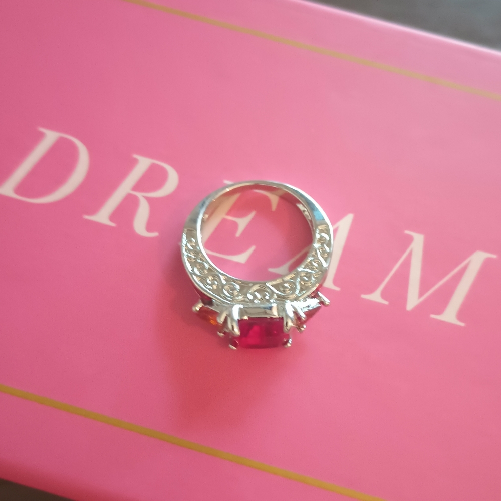 🎄Unique Red Zircon Stone Ring - Picture 13 of 17